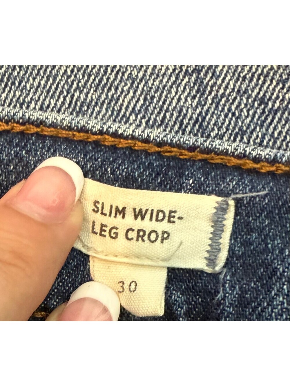 Madewell Slim Wide-Leg Crop Jeans Size 30 - Picture 7 of 9